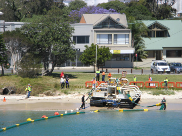 Cable burial using a Trenching Machine