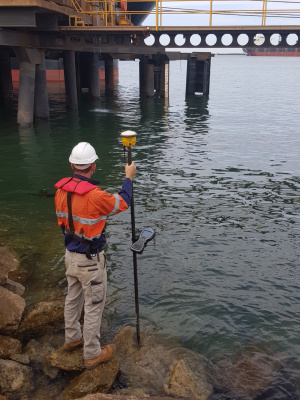 Checking the Tide Board - Port Hedland