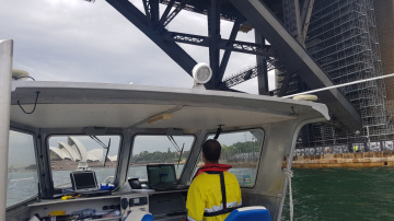 Surveying in Sydney Harbour